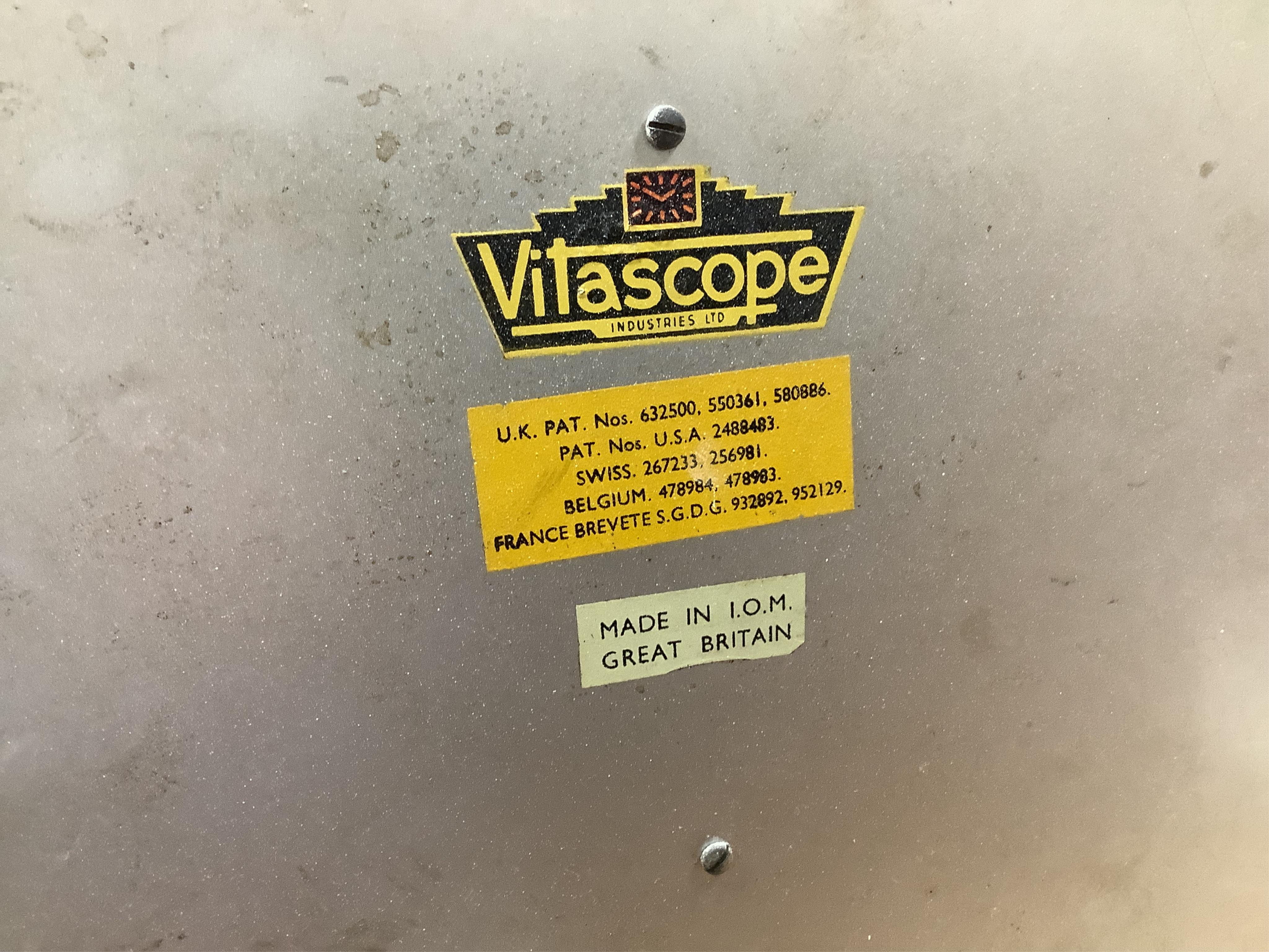 An Art Deco Bakelite Vitascope automaton mantel clock, 32cm high